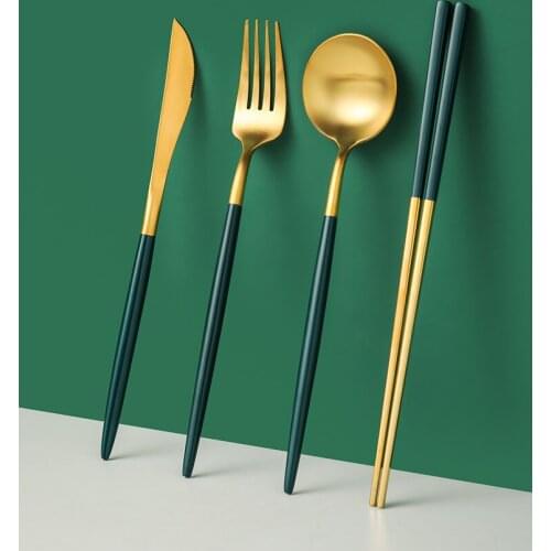 Steak Knife and Fork Plate Set Internet Celebrity Knife, Fork and Spoon Household Three-Piece Set Stainless Steel Fork Spoon