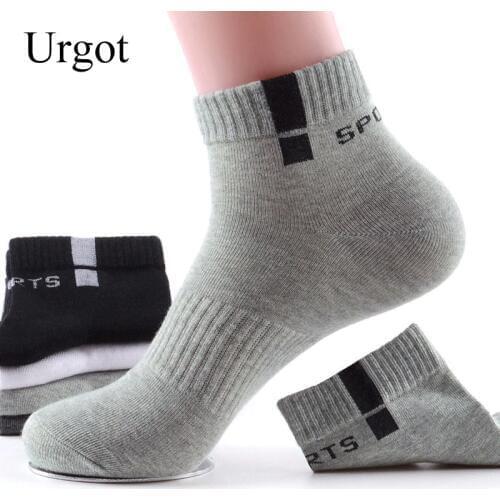 Urgot 5 Pairs/lot Spring Autumn Mens Long Tube Cotton Socks Men Sweat-absorbent Casual Deodorant Sports Socks Meias Wholesale