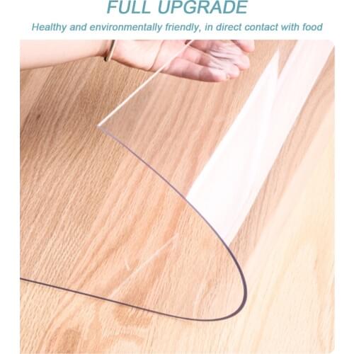 PVC new waterproof tablecloth 1.5mm tablecloth kitchen table cover tarpaulin soft glass tablecloth