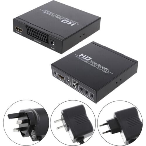 SCART HDMI to HDMI Converter Full HD 1080P 3.5mm Coaxia Digital High Definition Video Audio Converter For HDTV HD TV Set-top Box
