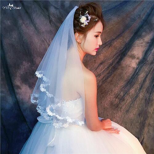 RSV56 Real Pictures Yiaibridal Two Layers Lace Edge Butterfly Bridal Shoulder Accessories