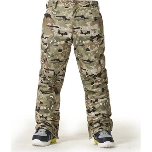 Gsou Snow skiing pants single board double board male style outdoor camouflage and warm pants 818