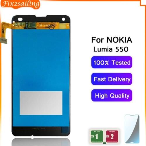 Fix2sailing For Nokia Microsoft Lumia 550 LCD Display Touch Screen Digitizer Assembly Replacements Parts For Nokia 550 RM-1127