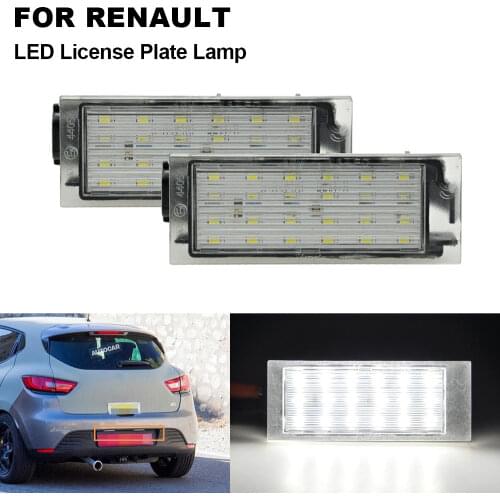 2X LED License Plate Light Lamp Error Free For Dacia Logan Sandero For Mercedes Citan Mixto Kombi For Nissan Interstar X70 NV400