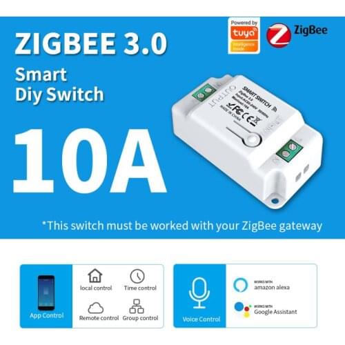 5PC Tuya Zigbee Smart Switch Module 220V Wireless Light Switch Relay Zigbee Alexa Google Home Smart Life With Zigbee 3.0 Gateway