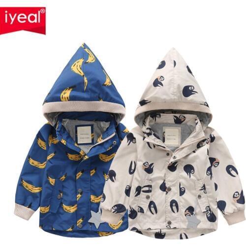 IYEAL Boys Windbreaker Jacket For Child Clothing 2020 Brand Polar Fleece Girls Outerwear Coat Spring Autumn 3-10T Kids Jackets