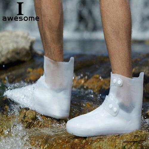 High Rain Shoe Cover Rain Boot Anti-skid dustproof Shoes Covers Women Men PVC Integral Mould Waterproof Reusable Dropshipping