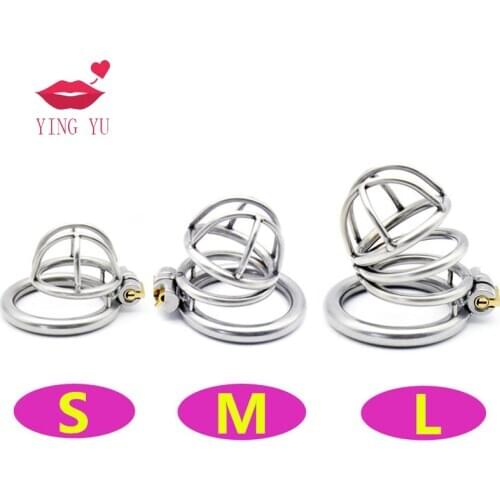 304 Stainless Stell 3 Size Bird Cock Cage Lock Adult Game Metal Male Chastity Belt Device Penis Ring Sex Toys for Men