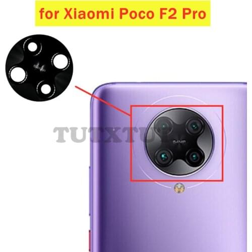 3pcs for Xiaomi Poco F2 Pro Back Camera Glass Lens Main Rear Camera Lens with Glue Repair Spare Parts