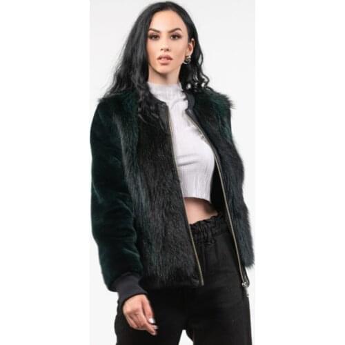 Bomber Jacket Women Real Raccoon Fur Coat 2021 New Autumn Winter Fashion Warm Baseball Fur Jacket Custom Size