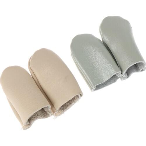 1Pair Leather Needle Felting Finger Protector Thimble Hand Craft Embroidery Tools