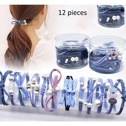 12 Pcs Hair Clip set Cute Girl Hair Accessories hair bands for children Crab hair clip Hair Ring Elastic Headdress Headband