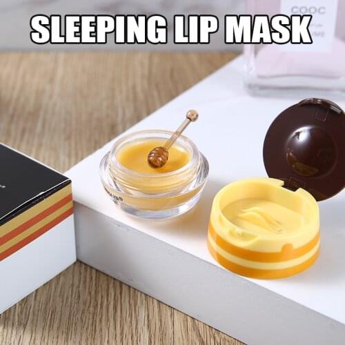 15g Moisture Lip Balm Collagen Honey Sheet Lip Sleep Mask Essence Anti-wrinkle Anti-cracking Cleans Up Dead Skin