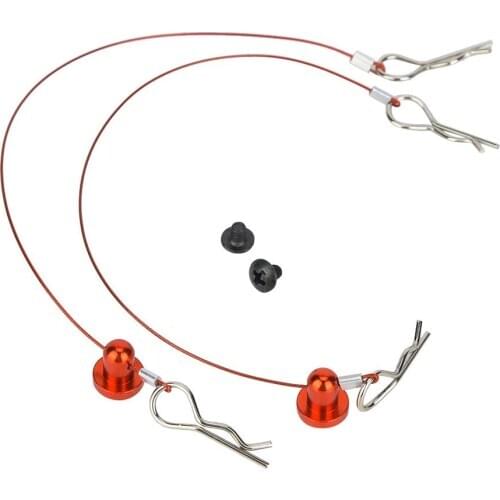 2Pcs 160mm RC Body Shell Clip Metal R Pin Rod Anti-Lost Wire for 1/10 Model Car