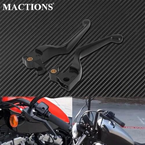 2XMotorcycle Clutch Brake Levers Black Shifter Levers For Harley Sportster Iron XL883 1200 Forty Eight Seventy Two Custom 04-13