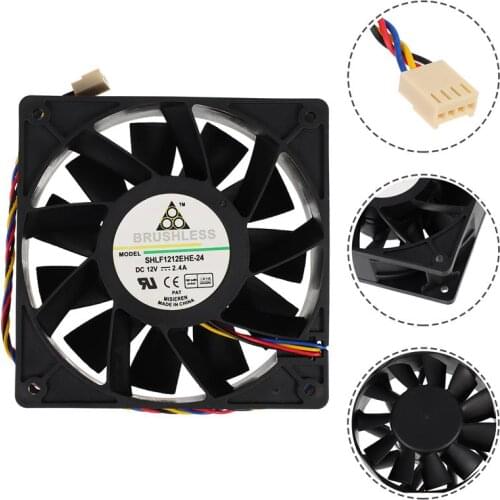 4-wire Computer Cooling Fan 11-Blade 12V 2.4A Chassis Air Cooling Fan Supply