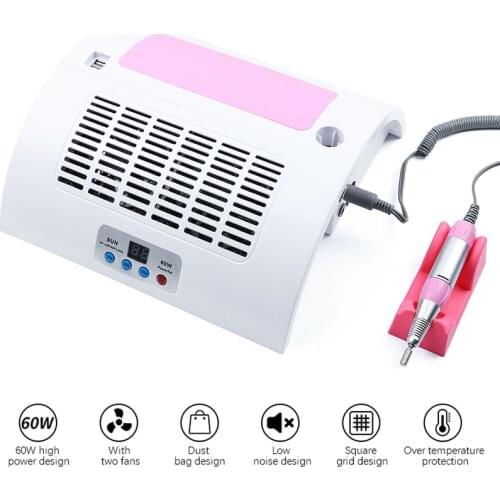 5 In 1 Electric Nail Polisher UV LED Nail Lamp Multifunctional Nail Manicure Machine Phototherapy Polishing Vacuuming Machine
