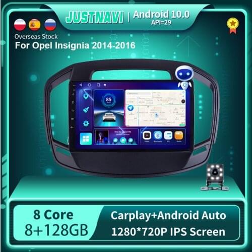 Black Android 10.0 Smart Car Radio For Opel Insignia 2014-2016 For Buick Regal GPS Video Multimedia Stereo Auto Player Carplay