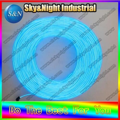 Free shipping-High brigtness 3.2mm diameter 100m EL glowing Wire/ el flashing cable neon rope with inverter