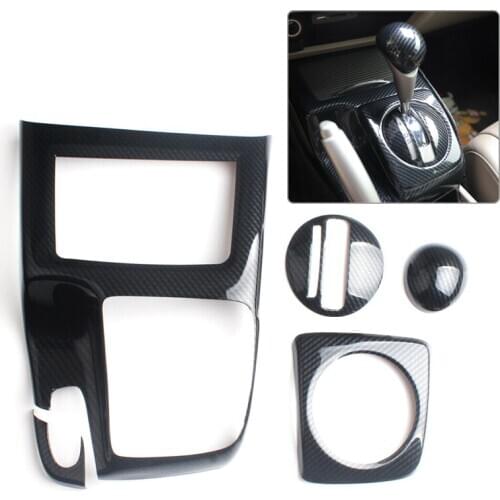 5Pcs/Set Black Car Automtic Gear Shift Frame Cover Trim Fit For Honda Civic 2006 2007 2008 2009 2010 2011 Left Hand Drive Only