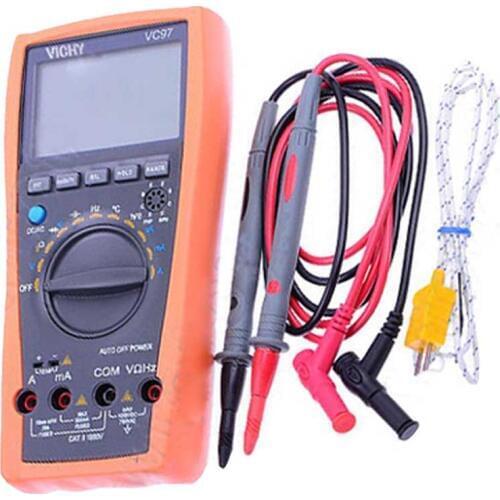 Autorange Digital multimeter FLUKE True RMS analog bar VC97 31/2 AC DC R C F Temp 3 3/4 Capacitance Frequency Temperature tester