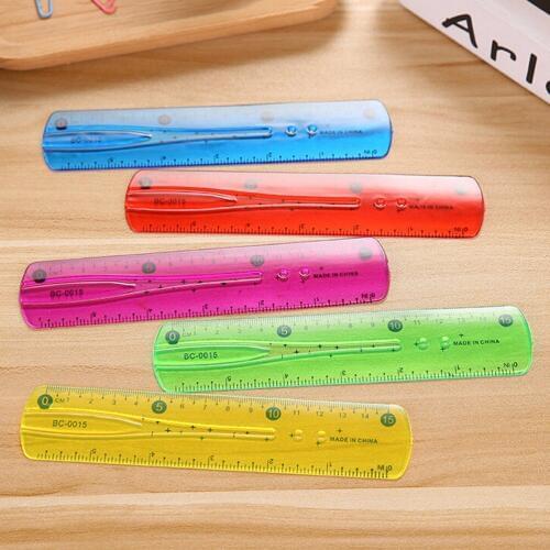 1PC Colorful Soft Tape Dividing Maths School Creative Cute Size: 15cm Soft Ruler