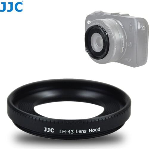 JJC Metal Screw-in Camera Lens Hood Shade for Canon EF-M 22mm f/2 Lens On Canon EOS M200 M100 M50 M10 M6 Mark II Replaces EW-43