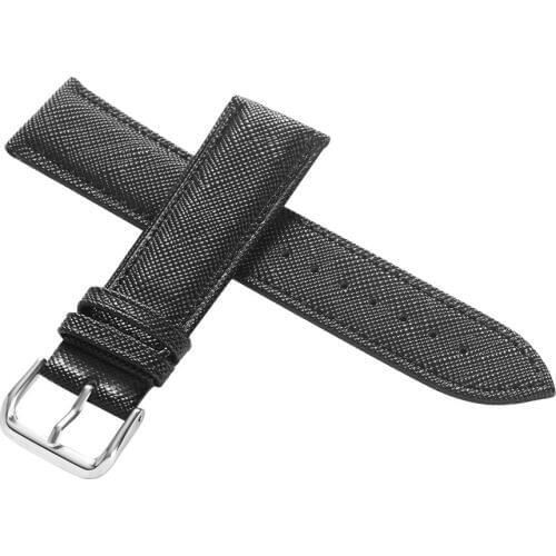 Black/Coffee Brown 18/20/22/24 MM Width High Quality Leather Wristband Replacement Pin Buckle Watch Strap New 2019