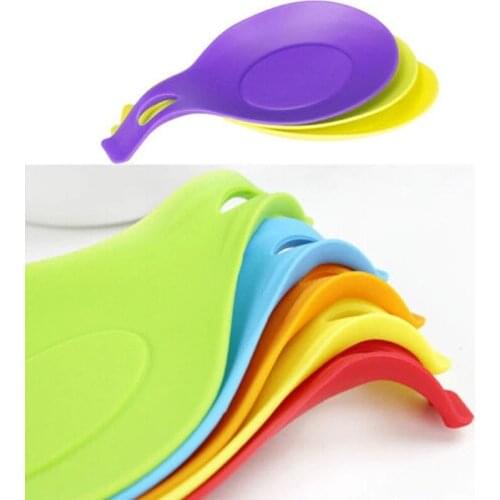 Kitchen Cooking Tools Silicone Spoon Fork Mat Shelf Spoon Rests Pot Clips Holder Organizer Pad Storage Heat Resistant Home Tools