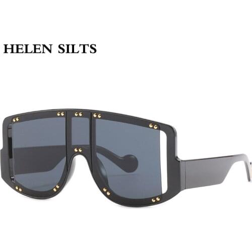 Oversized Square Sunglasses Women New Fashion Big Frame Mirror Men Shades Sun Glasses Female Black Eyeglasses Oculos De Sol H222