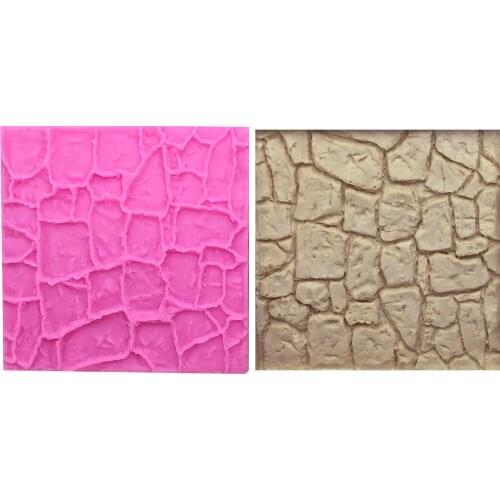 M0663 Stone Texture Wall Rock Silicone Mold lace mat Chocolate Fondant Cake Bread Decorating DIY Baking Cookies Mould