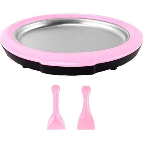 Rolled Ice Cream Maker with 2 Spatulas Mini Fried Yogurts Machine Fry Ice Plate Homemade Ice Cream Roll Maker TB Sale