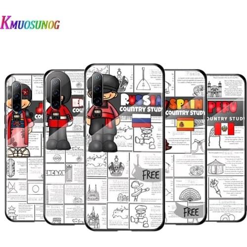 Cute World Children For Huawei P40 P30 P20 P10 Pro Plus Lite 5G 2019 Tempered Glass Cover Shell Luxury Phone Case