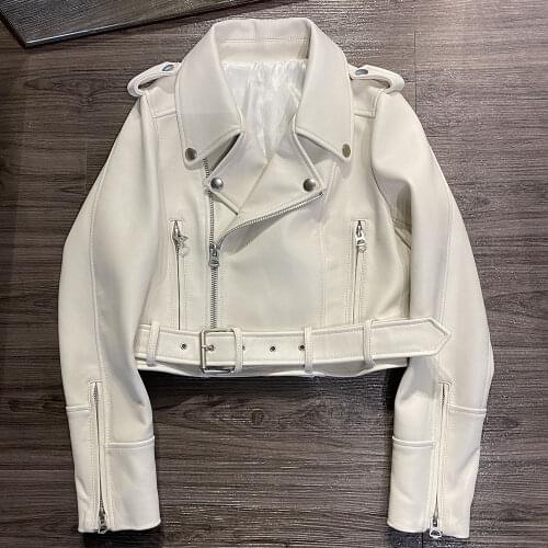 Women quality genuine leather jacket fashion lady leather blazer plus size 5XL