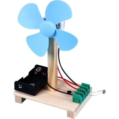Science experiment DIY making material small making small invention infrared remote control fan educational science toy