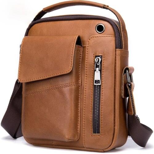 New 2021 leather messenger bag mens leather shoulder bag retro first layer cowhide satchel man bag
