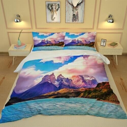 Set Comforter/Quilt Pillow Case Flowers Home Textile Nature scenery bedding set