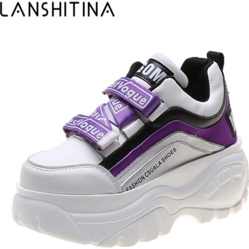 2020 High Platform Autumn Shoes Women Ankle Boots High Quality Ladies Casual Shoes Leather High-heels Thick-soled Winter Boots