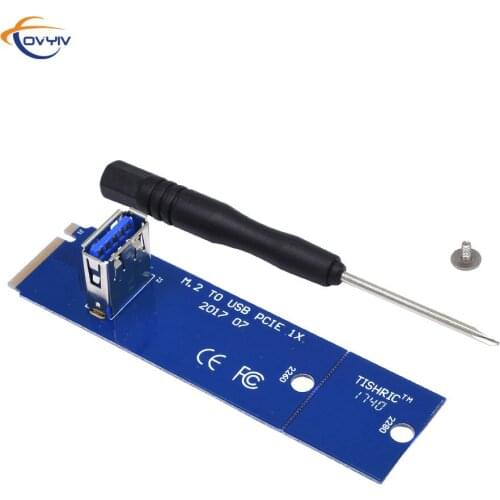 50pcs COVYIV M.2 to USB 3.0 Card NGFF Adapter M2 M Key to USB3.0 For PCIe PCI-E Riser Card for Miner Mining Fast Shipping