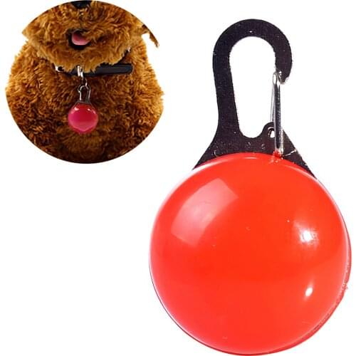 Dog Pendant Lamp Red Clip-on LED Collar Lamp Water Resistant Hanging Safety Light with One Clip for Night Walking Dogs Pets