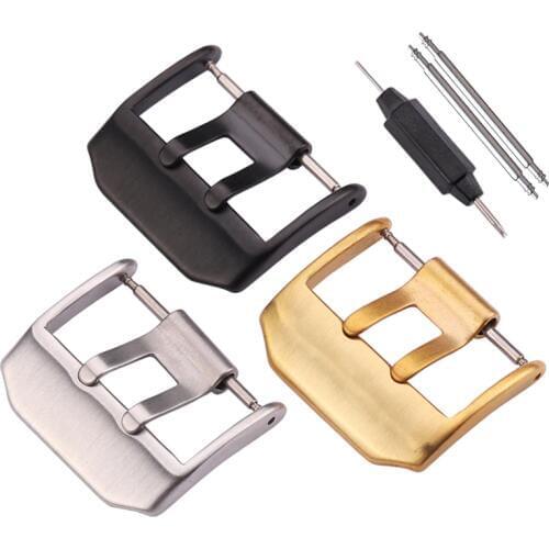 Stainless Steel Watch Buckle 23mm Silver Gold Black Metal Clasp For Luminox Watchbands Strap Watch Accessories