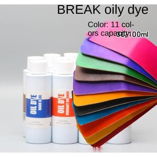 100 ml Leather Carving, Vegetable Tanned Leather, Dyeing, Oily Dye, Waterproof Dye Coating, Clear and Not Fade 13 Colors