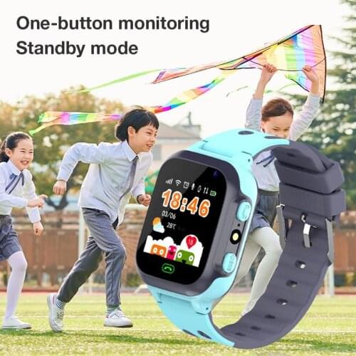 Smart Watch Childrens with Breathing Light GPS Life Waterproof Phone Card Positioning about 1.44 Inches