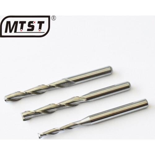 10pcs/lot Shank 3.175 4 6mm 2 Flute Spiral Router Bit for Wood CNC End Mill Tungsten Carbide PCB Milling Cutter