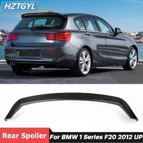 AC Style Dry Carbon Fiber Material Back Trunk Wing Roof Rear Spoiler For BMW 1 Series F20 Hatchback Car Tuning 2012 Up