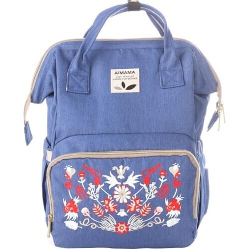 Printed flower diaper bag, nappy bags , mom backpack