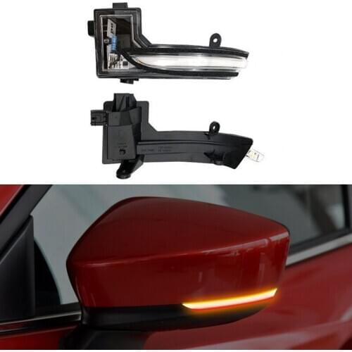 2pcs LED Dynamic Turn Signal Blinker Sequential Side Mirror Indicator Light Lamp for Mazda Axela 2017-2019 Atenza 2015-2019