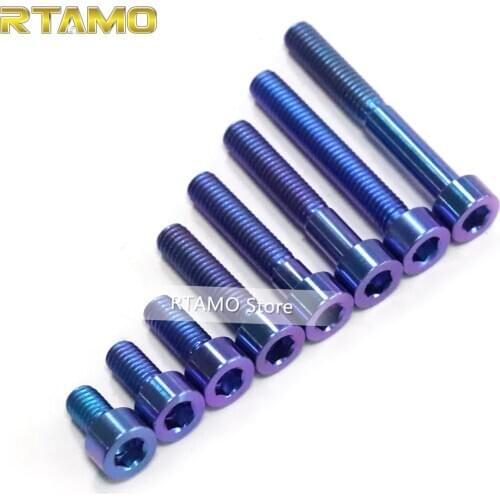 Titanium Parallel Socket Cap Bolt M8X15/20/25/30/35/40/45mmTi Hexagon Head Cap Screws for Car,Bicycle and Motorcycle Parts