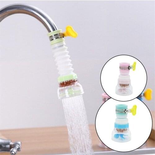 Bathroom Kitchen Faucet Splash Head Extension Filter Splash Shower Basin Water 360 Rotated Filter Home Kitchen Faucet Extender