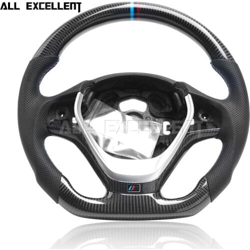Forged carbon fiber Steering wheel Assembly Perforated leather For BMW 1 2 3 4 Series 328i F30 F35 F20